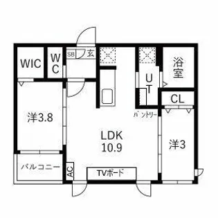 Tidy大江【2階】の間取り