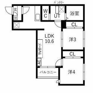 Tidy大江【203号室】の間取り
