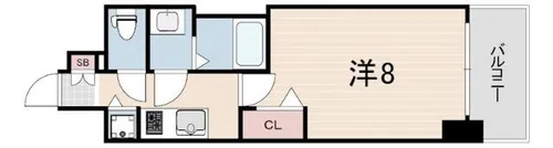 スワンズシティ神戸湊川【10階】の間取り