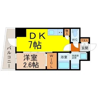 エステムコート名古屋上前津【7階】の間取り