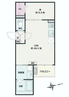 愛知県名古屋市南区滝春町【アパート】の間取り