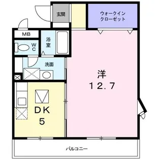 ディアコート口酒井【1階】の間取り