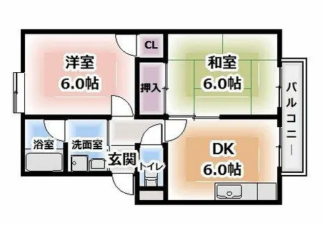 ガーデンハイツ小林2号【2階】の間取り