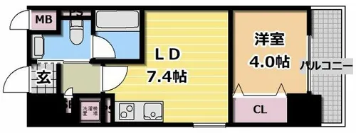 LaCASA京橋【7階】の間取り