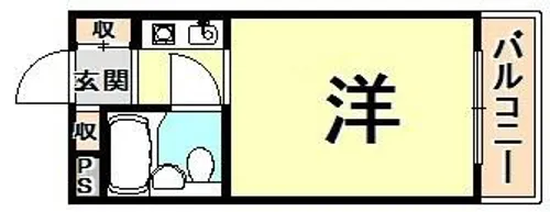 シャンブルド甲東園【2階】の間取り