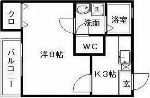 クレフラスト室見駅西【1階】の間取り
