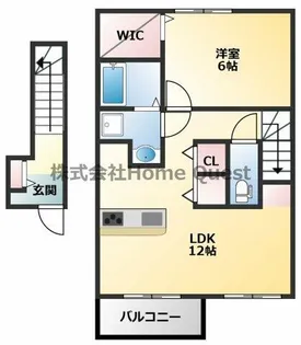 ヴィラパンボヌール【2階】の間取り