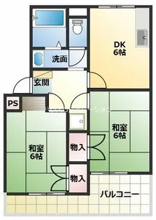 兵庫県尼崎市南武庫之荘2丁目【マンション】の間取り