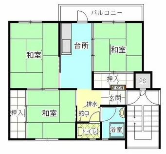 公社賃貸SMALIO 金岡東F【3-110号室】の間取り