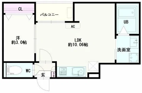 Jack asahiⅡ【1階】の間取り