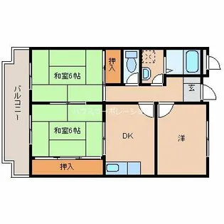 フリーダム中村【4階】の間取り