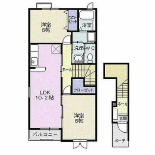 プリンセスガーデンⅡ【2階】の間取り