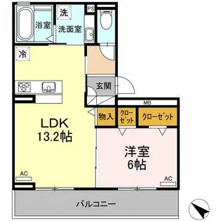カーサコモド【3階】の間取り