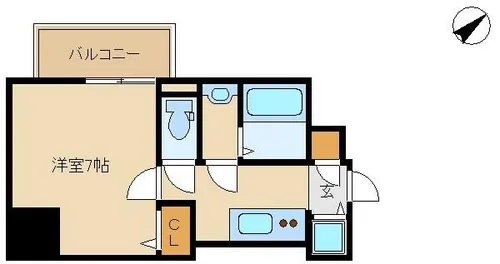 サムティ東難波ECLAT【15階】の間取り