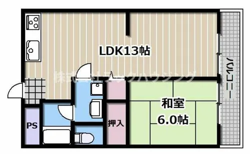 大阪府寝屋川市木屋町【マンション】の間取り