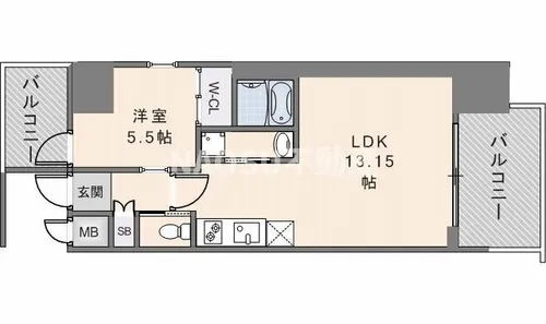 プレジオ永和ASIAN【1306号室】の間取り
