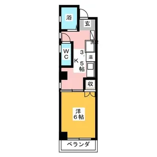 第5クリスタルハイツ吉田【4階】の間取り