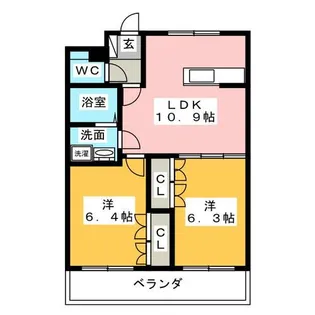 パピヨン【2階】の間取り