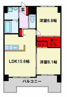 プリーモ天神【803号室】の間取り