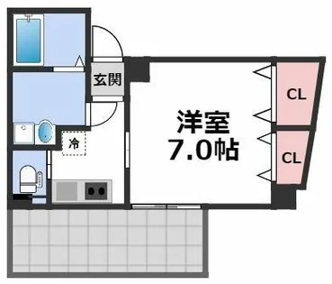 クイーンライフ玉津【4階】の間取り