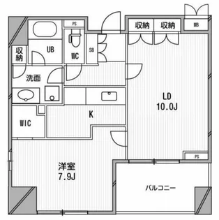 アーデンタワー福島ウエスト【6階】の間取り