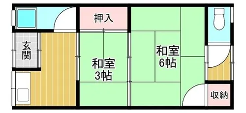 北余部テラス【201号室】の間取り