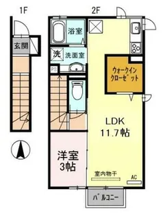 プラムコート【2階】の間取り