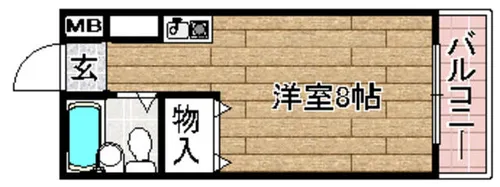THE PREMIUM COURT【302号室】の間取り