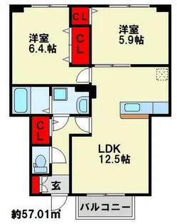 ヴィラ・サンライズ A棟【1階】の間取り