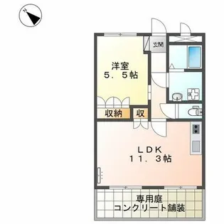 福岡県北九州市若松区和田町【アパート】の間取り