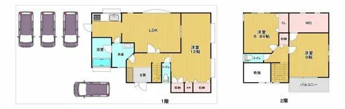 大阪府岸和田市箕土路町2丁目【一戸建】の間取り