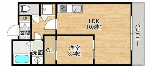 大阪府箕面市彩都粟生南1丁目【マンション】の間取り