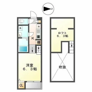 ガーデンヒルズ鶴舞公園【2階】の間取り