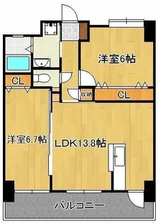 フェルト127【6階】の間取り