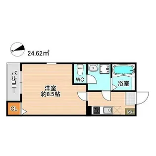 クレフラスト鶴里【2階】の間取り