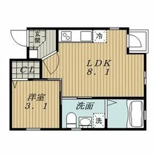 ディアマンテ八田【1階】の間取り