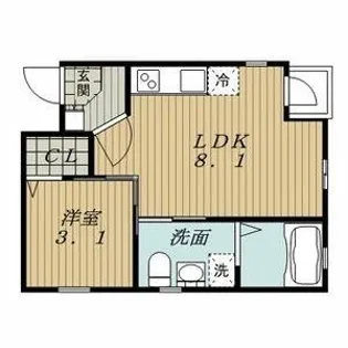 ディアマンテ八田【1階】の間取り