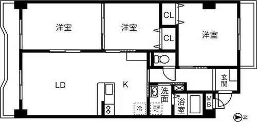 ハイツ白雲303号室【303号室】の間取り