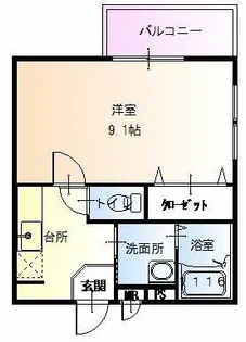 フジパレス昭和町【2階】の間取り