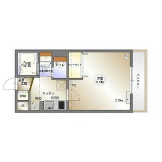 Comodo Motoyama【1階】の間取り