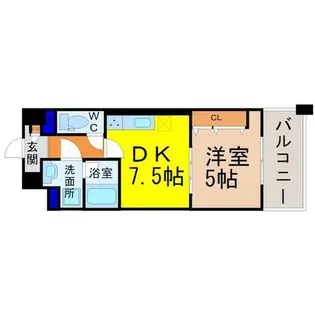 プレスティ則武【8階】の間取り