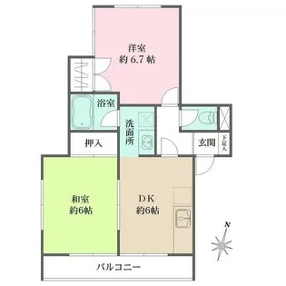 ル・ボアⅠ【203号室】の間取り