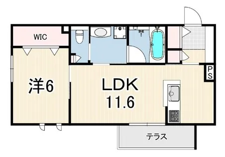 HEBEL 塚口 VERDURA【1階】の間取り