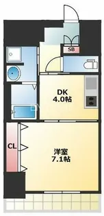 クローバービュー上本町【13階】の間取り