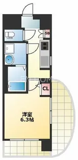 エス・キュート上本町イースト【2階】の間取り