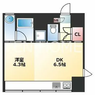 北浜コンソール【8階】の間取り