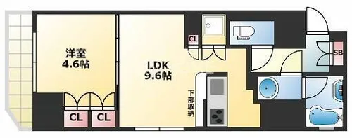 リーガル南船場Ⅲ【6階】の間取り
