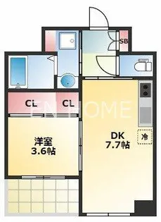 アリス・マナーガーデン谷町【4階】の間取り