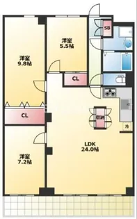 日本橋グリーンハイツ【6階】の間取り