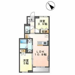 ウエストリバーⅢ【1階】の間取り